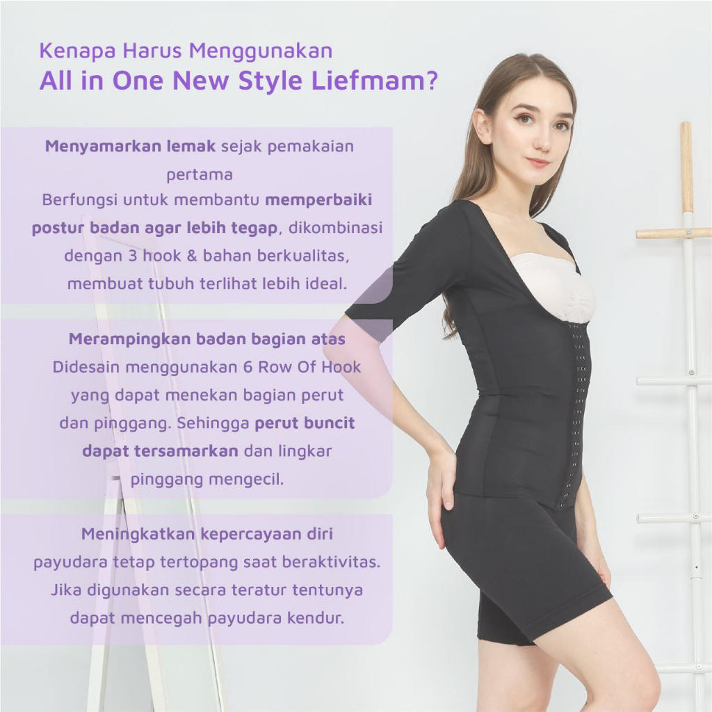 Liefmam One Set Corset - Solusi Ramping Menyeluruh Mulai Lengan Hingga Paha