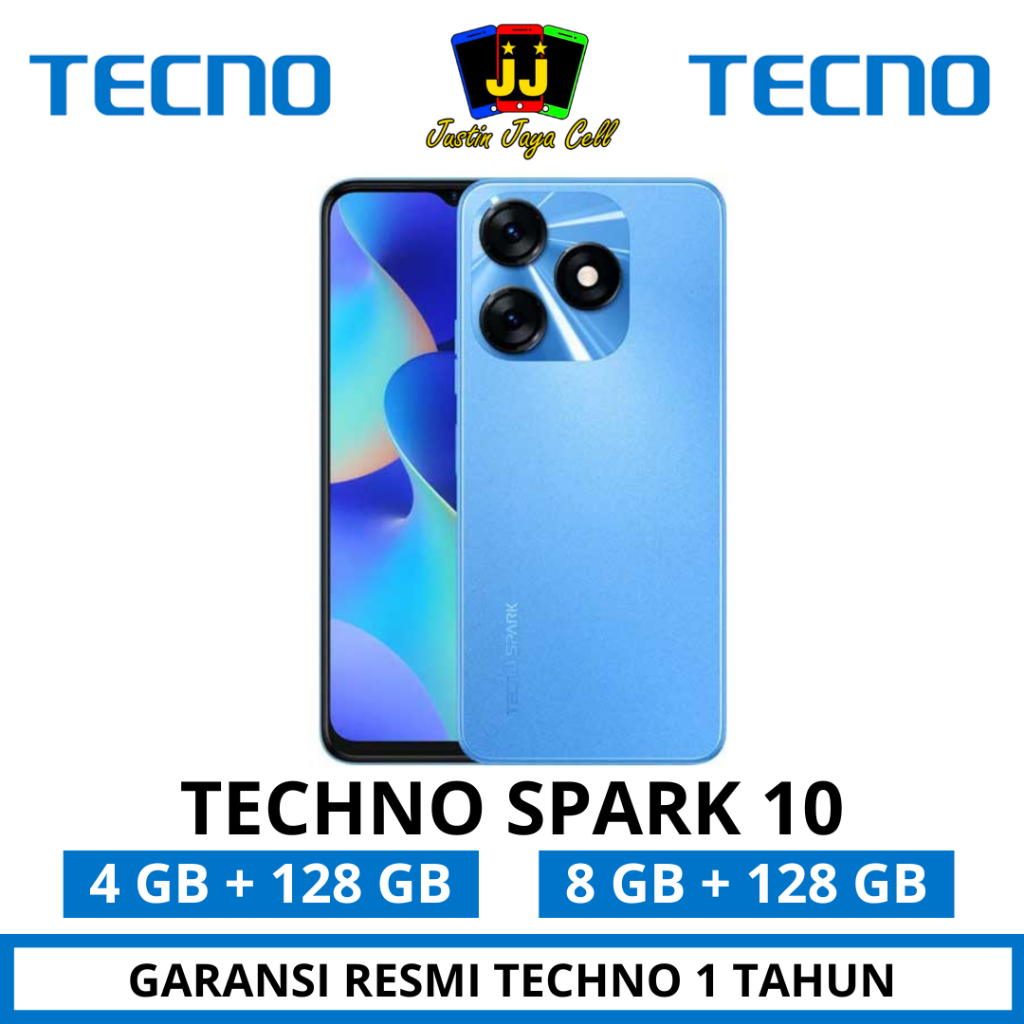 TECNO SPARK 10 8/128 &amp; SPARK 10 4/128 GARANSI RESMI TECHNO 1 TAHUN