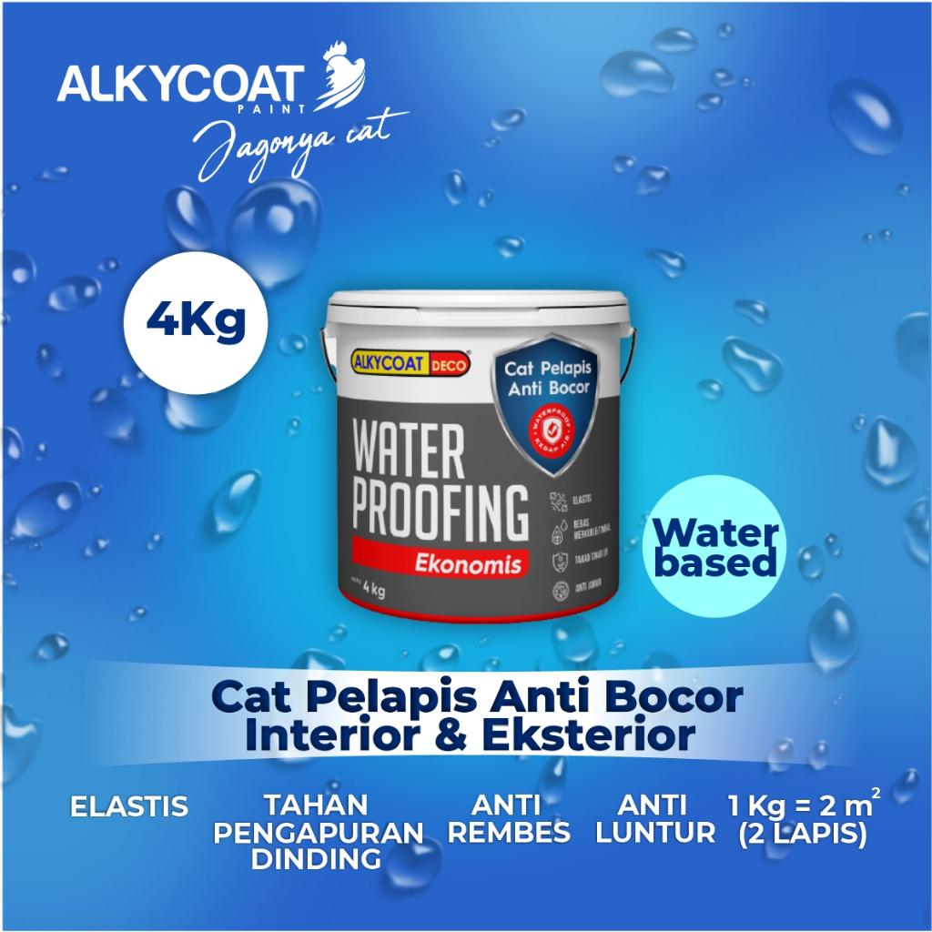 CAT PELAPIS ANTI BOCOR EKONOMIS / Cat Waterproofing Ekonomis / Cat Anti Bocor / Cat Tembok Anti Air 