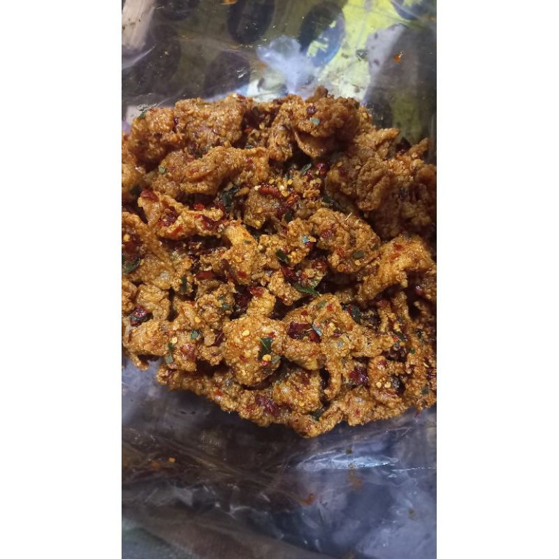 

kulit crispy 250 gram pedas gurih