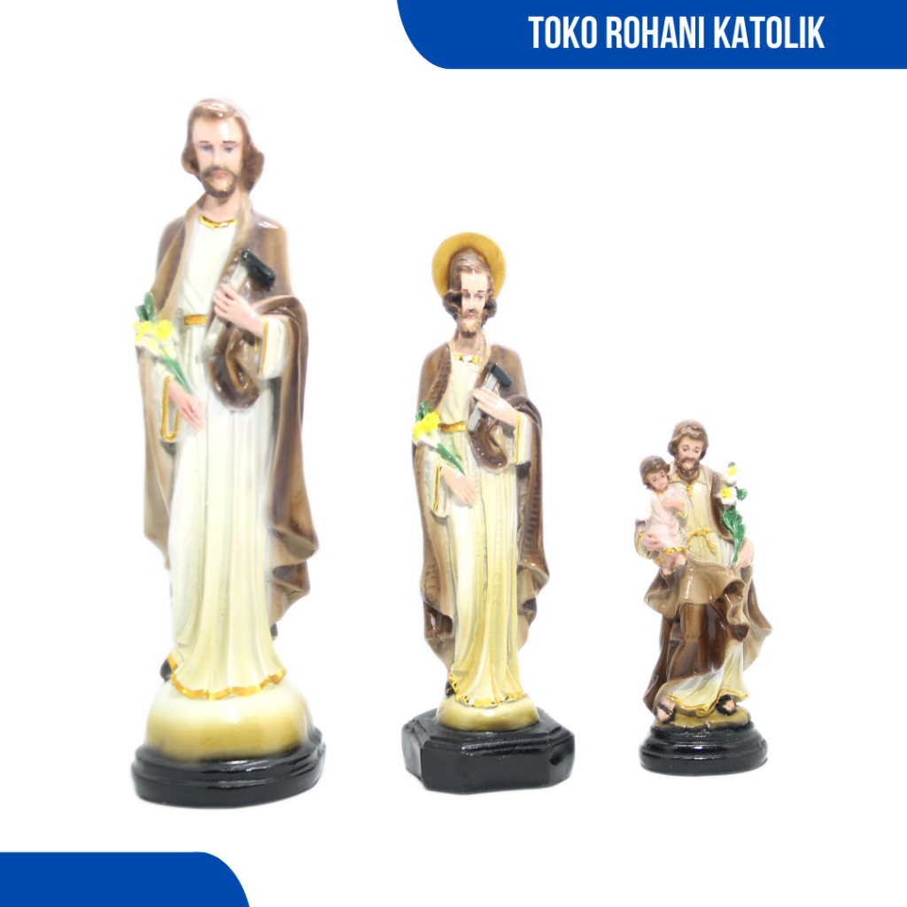 PATUNG SANTO YOSEF LILI 15-30 CM / PATUNG KATOLIK / PATUNG YOSEP PEKERJA / PATUNG SANTO YUSUF / PATUNG YOSEP