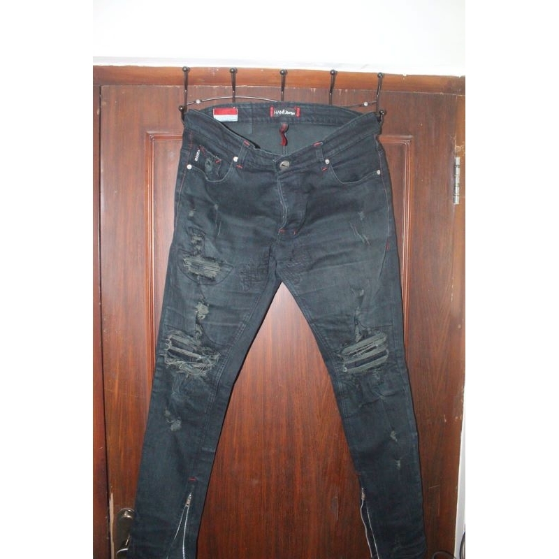 Ham Jeansku Denim It Up Biker Jeans Black Size 32