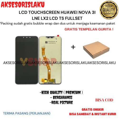 LCD TOUCHSCREEN HUAWEI NOVA 3I LNE LX2 LCD TS FULLSET