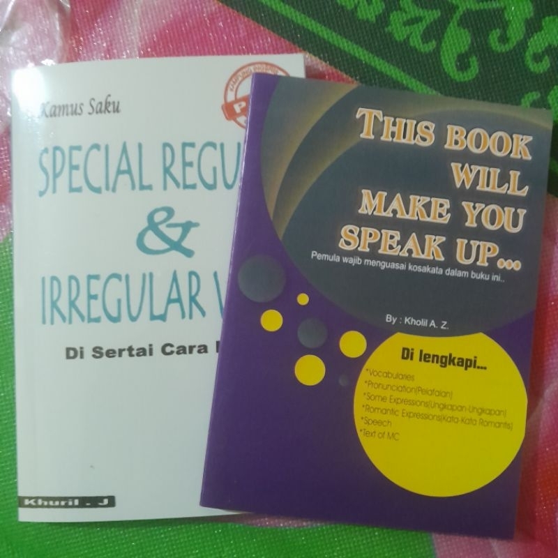 

2 Buku kosakata Reguler Verb Dan irreguler bahasa inggris, dan kosakata ,ungkapan keseharian