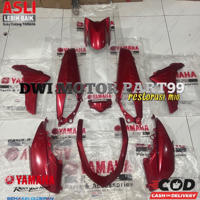 FULL SET BODY HALUS NMAX N MAX OLD 2DP-P3 MERAH MARUN 2015-2019 ORIGINAL YAMAHA