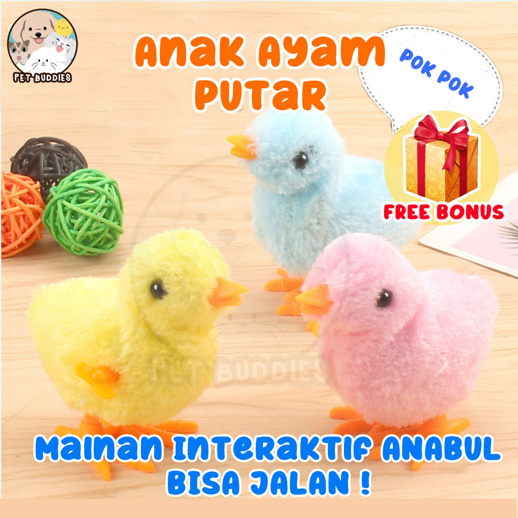 Mainan Kucing Anak Ayam Putar Lucu Cat Toy Doll