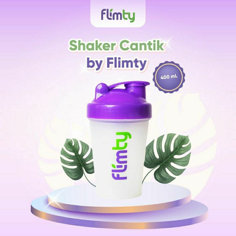 Botol shaker flimty flimeal 400 ml warna ungu