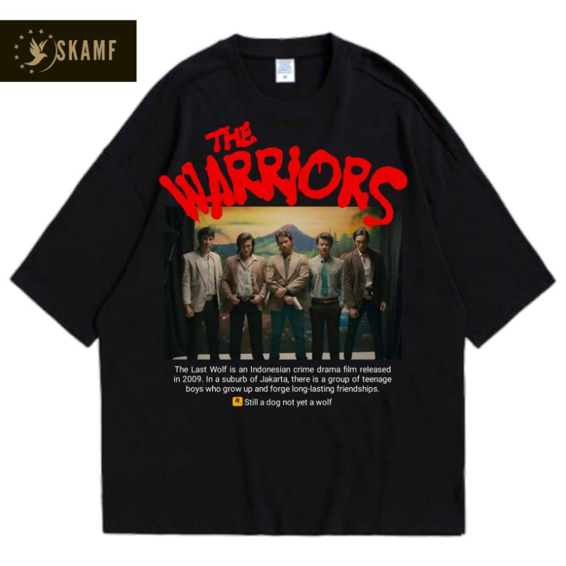 T-SHIRT | KAOS THE WARRIORS x SERIGALA TERAKHIR | BAJU FILM GAME THE WARRIOR | RAPTEE WARRIORS HITAM