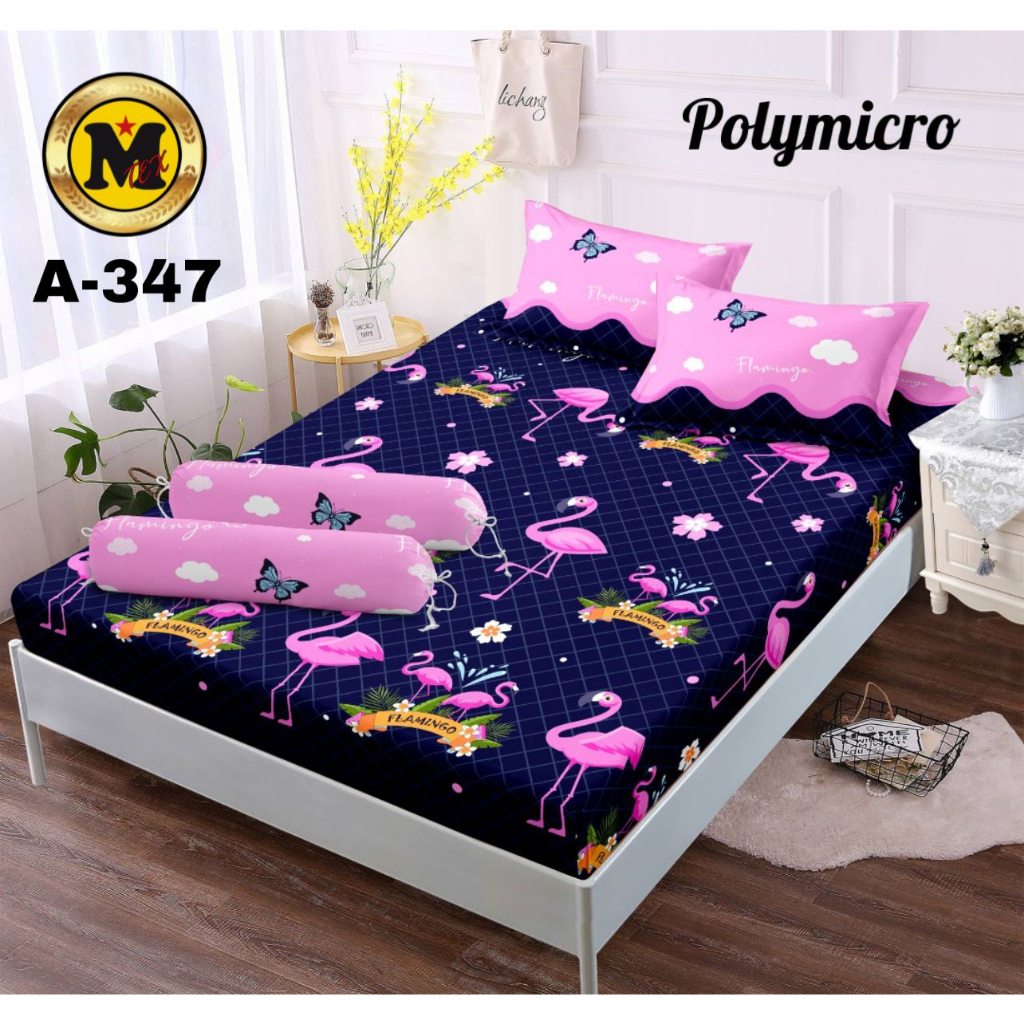 Sprei Set JUMBO 240x200 Katun BONITA/Sprei JUMBO Motif-Flaminggo