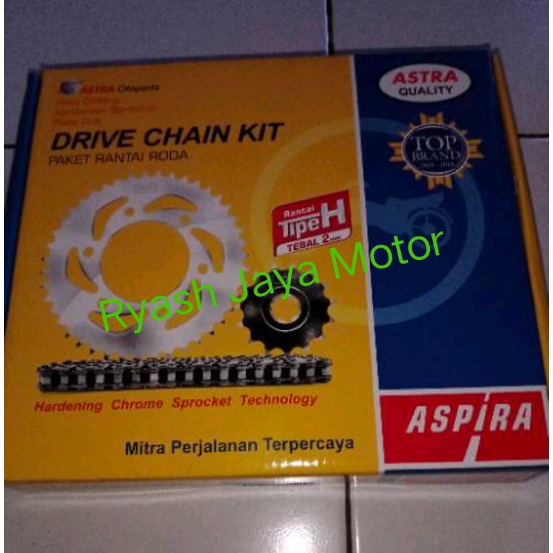 Gear/ Gir set dan rantai (Gir 40T) for Supra fit new/Revo fit/Revo lama/Revo fit/F1/Blade/Karisma/Supra x 125 karbu/f1