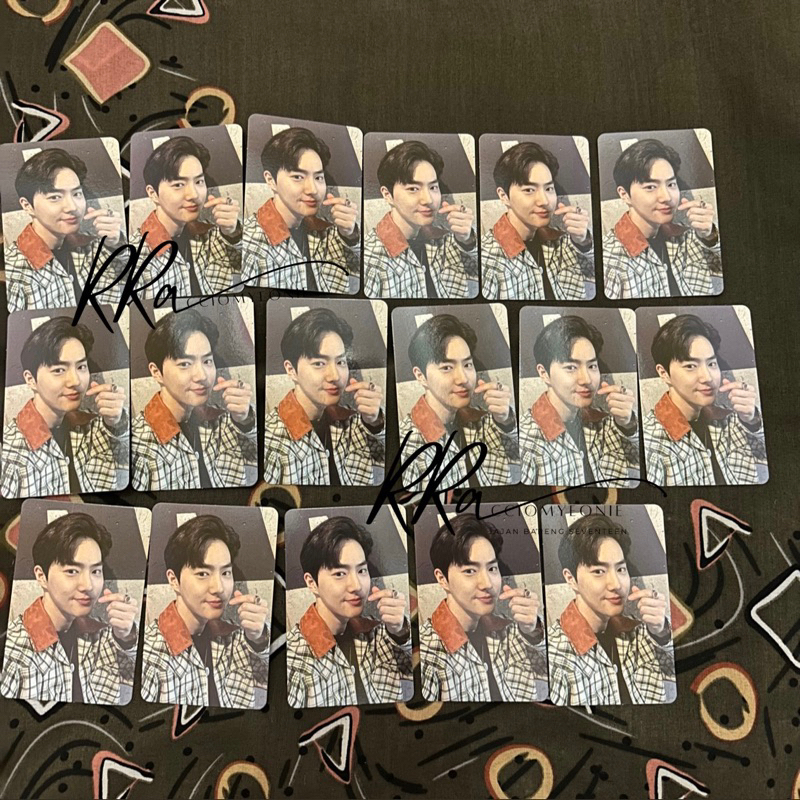 PHOTOCARD PC BENEFIT FANSIGN SUHO MECIMA ALBUM GREY SUIT POB FS MCM