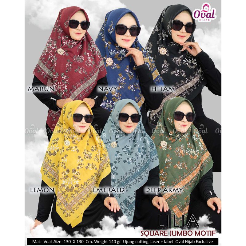 LILIA Square Jumbo Voal by oval hijab