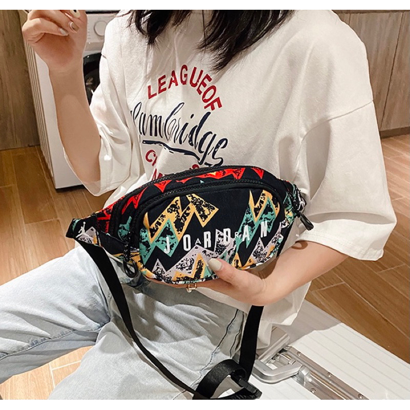 AIR JORDAN GRAFFITI ART COLOUR WAISTBAG / TAS PINGGANG AIR JORDAN GRAFFITI