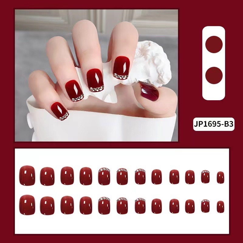 Kuku Palsu 【A72，lem sticker】Nikah Wedding False Nailart Pengantin Tangan