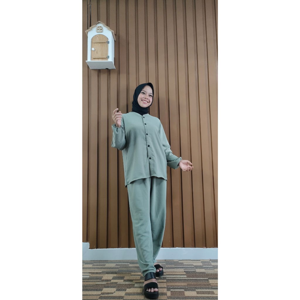 ONE SET WANITA / BAJU ONE WANITA / BAJU ONE SET WANITA JUMBO / BAJU ONE SET / ONE SET CRINGKLE POLOS