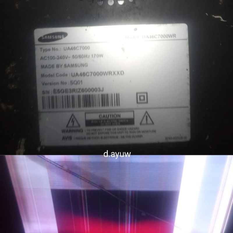 Motherboard set TV SAMSUNG 46” TYPE UA46C7000