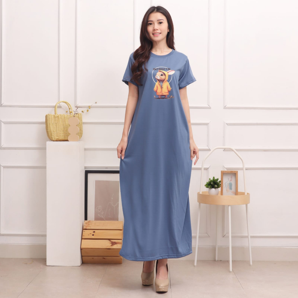 LONG DRESS GAMIS TANGAN PENDEK BABYTERRY