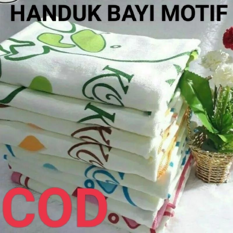 HANDUK BAYI LEMBUT 50×100 MOTIF GAMBAR KARAKTER|| HANDUK MANDI BAYI SWEET BABY || PERLENGKAPAN MANDI