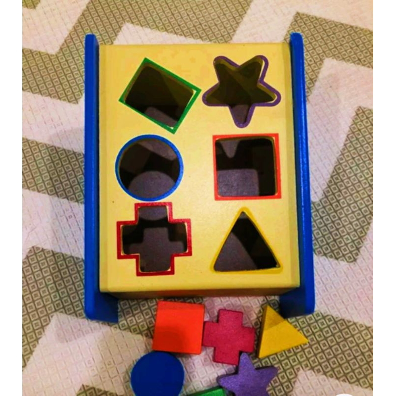Sorting box Geometri-sortasi geometri mainan edukasi