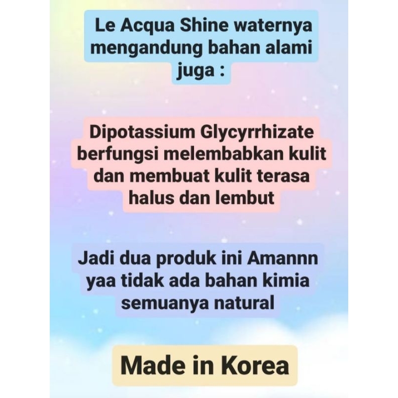 BB Glow Beauty Mask + Le Aqcuashine Water (paket)