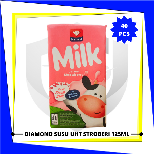 

DIAMOND Susu UHT Stroberi 125ml x 40 pcs (1 Karton)