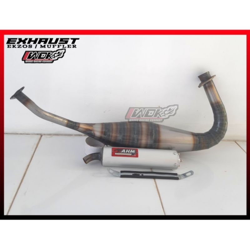 knalpot racing AHM kolong repsol rx king, rx spesial, RXZ, ninja R/RR/SS, Kawasaki KR150, Suzuki RGV