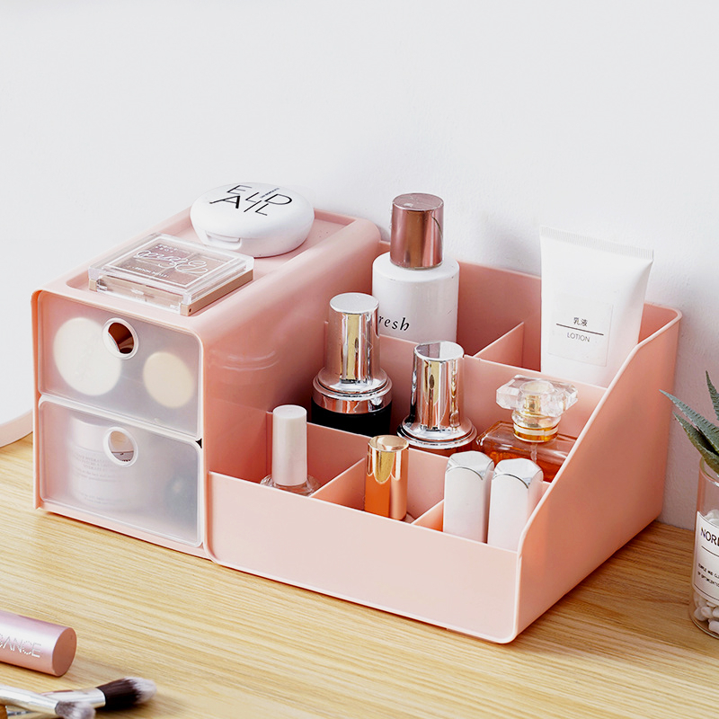 Letyeah &amp; Kaizenliving Rak Makeup Storage Kotak Penyimpanan Skincare Tempat Kosmetik Rak Organizer