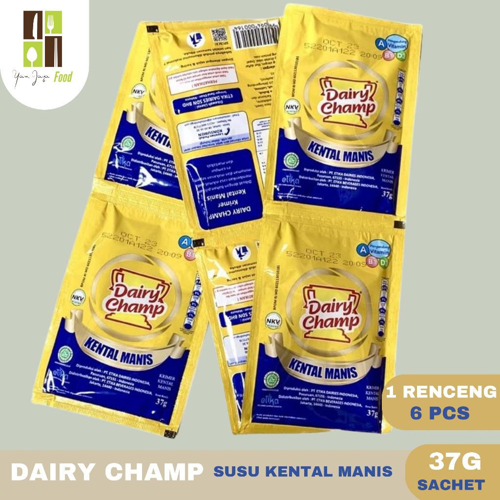 Dairy Champ Susu Kental Manis Sachet 37g 1 Pcs / 1 Renceng [6 pcs]