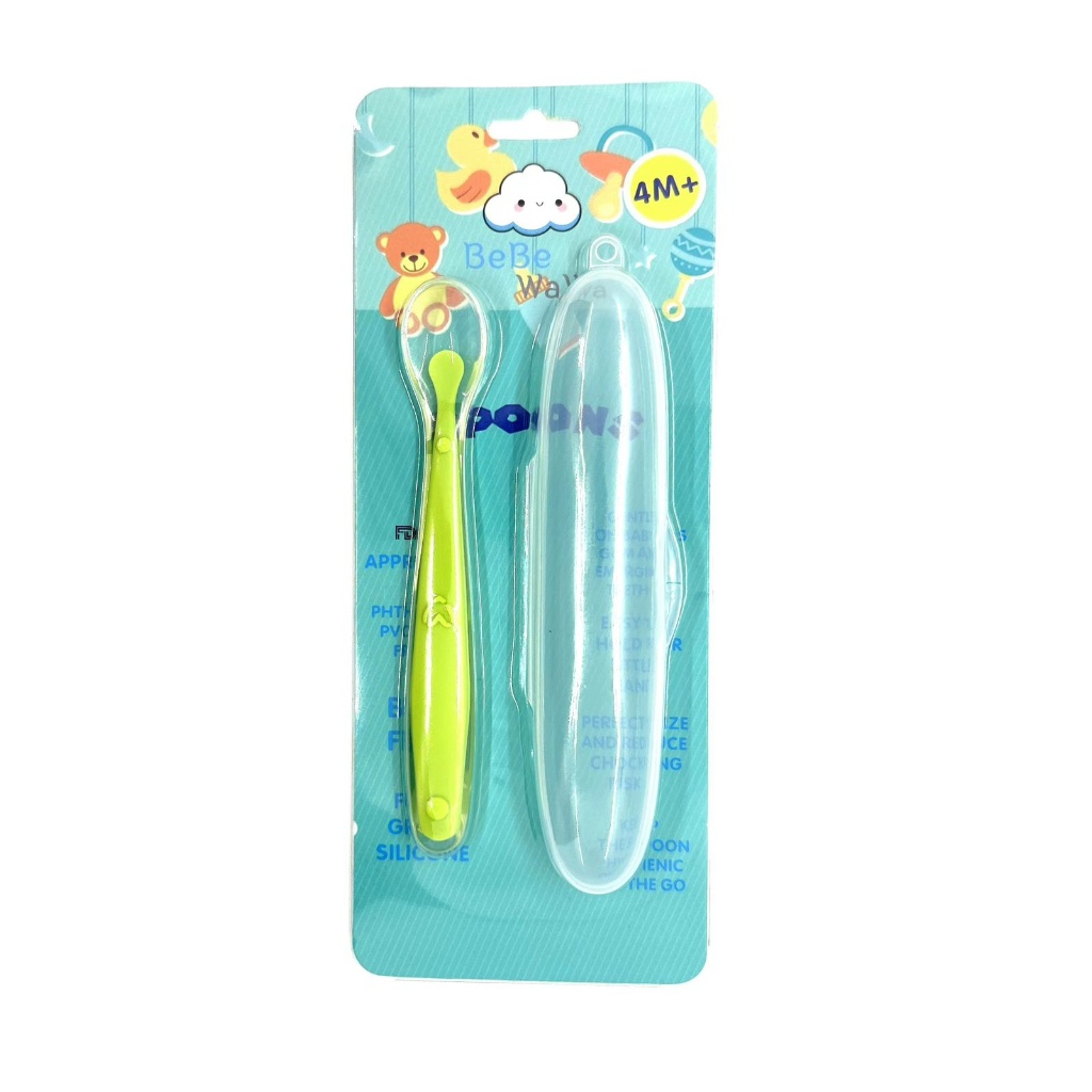 BeBeWaWa New Healthy Silicone Spoon - Sendok Makan Baby BW005-3 BW005-4