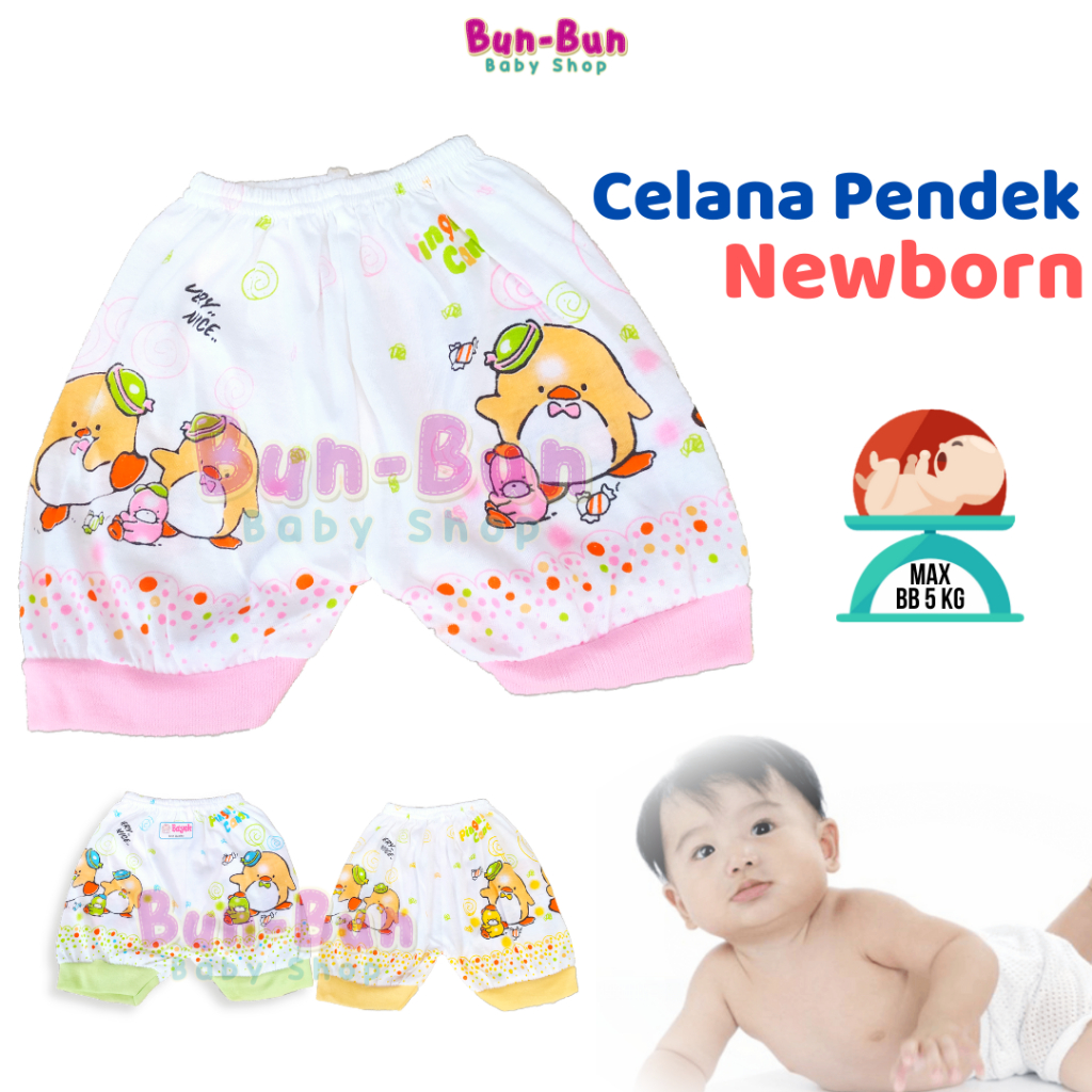 Celana Pendek Bayi Laki Perempuan Perlengkapan Bayi Baru Lahir Baju Baby Newborn  Pakaian