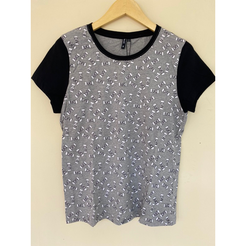 kaos wanita juice ematic stampname size 6