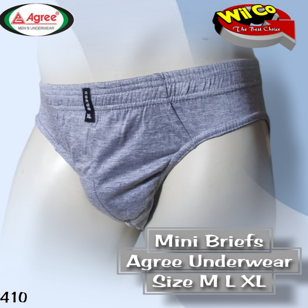 K410 - [Harga Per 1 Potong] CELANA DALAM PRIA MINI BRIEFT [SEGITIGA] AGREE SIZE M - XL