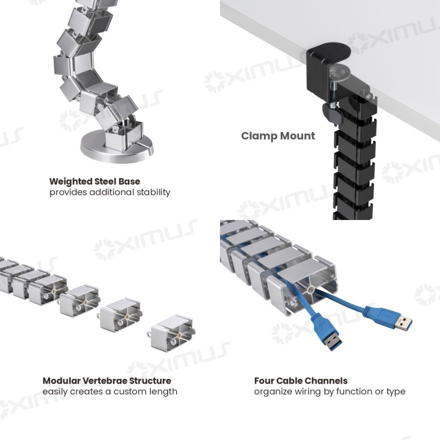 Organizer Kabel Protektor Modular OXIMUS C10 - Kabel Management Jepit