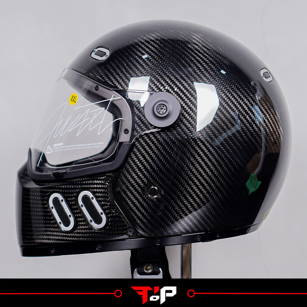 QWART PHOENIX HELMET CARBON GLOSS CARBON BLACK FULL/HALF FACE