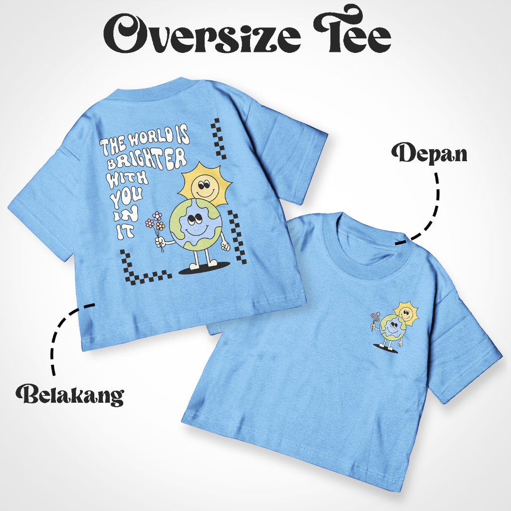 Kaos Oversize Tee Motif Terbaru Anak Laki-Laki Perempuan Unisex