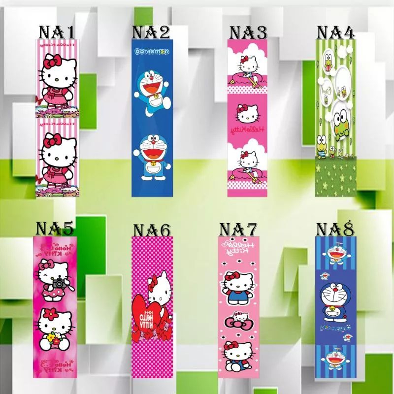stiker kaca motif kartun pemasangan dari dalam