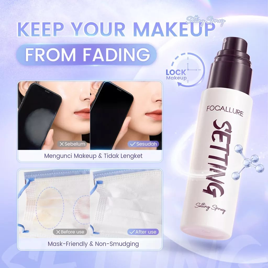 Focallure #PerfectLock Hydrating Long-lasting Oil-control Makeup Setting Spray Hydrating Matte Fine Breathable Anti-oxidation Setting