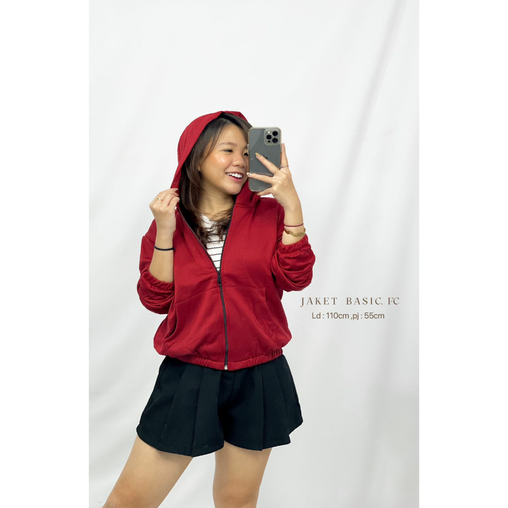 Jaket Wanita Bahan Fleece / Jaket Basic FC Rira HOPYLOVY