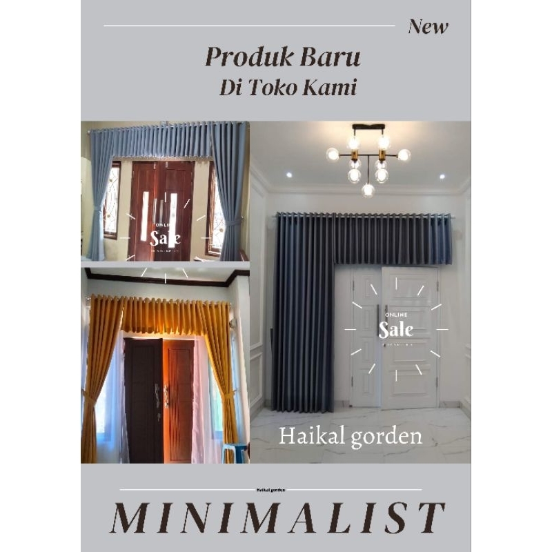 GORDEN JENDELA PINTU MINIMALIS PONI BLACKOUT