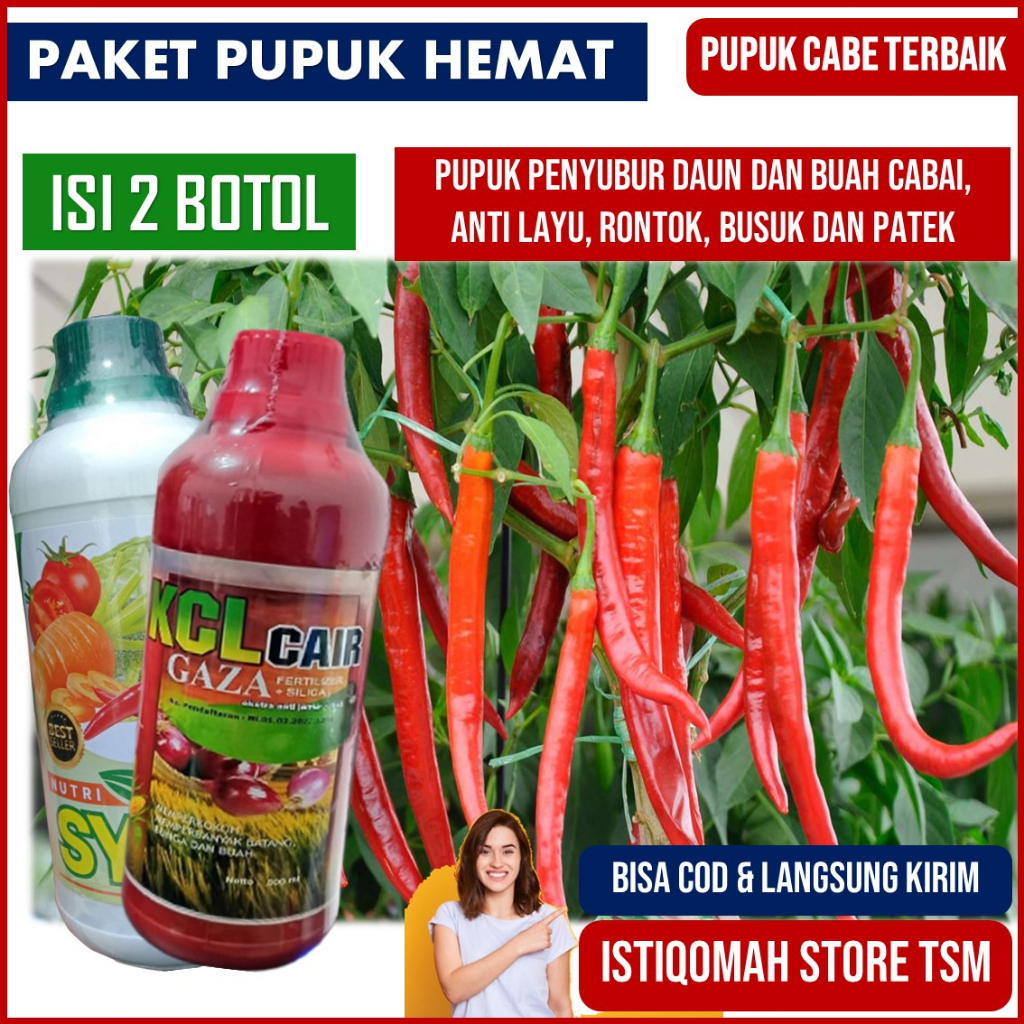 OBAT CABE TERBAIK isi 2 BOTOL PELEBAT CABE dan OBAT CABE ANTI RONTOK, LAYU dan BUSUK - Pupuk Lombok 