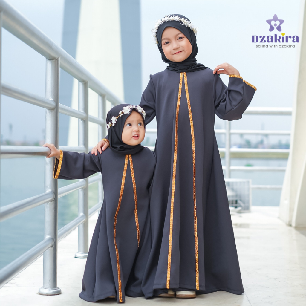 Gamis abaya Sofia Scuba premium 0-10thn by dzakira