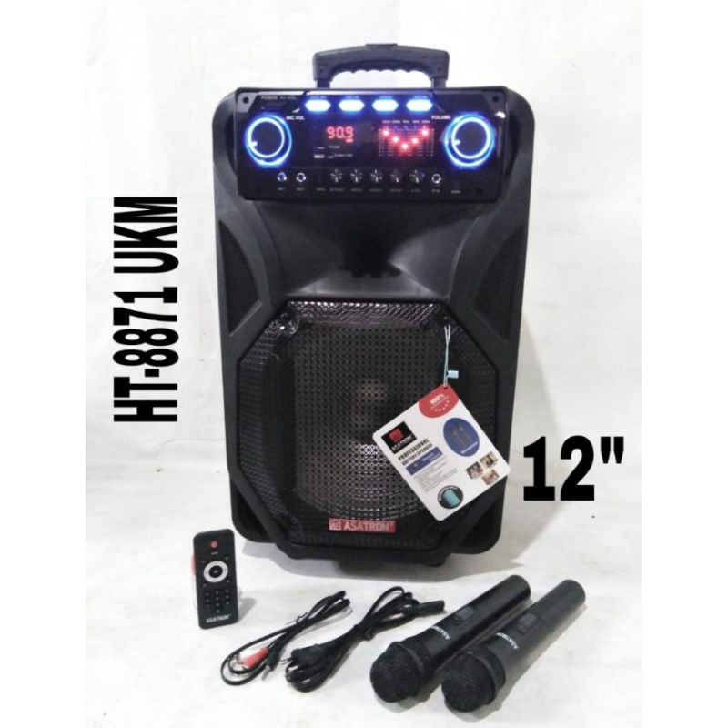 speaker portable bluetooth ASATRON HT 8871 UKM 12in