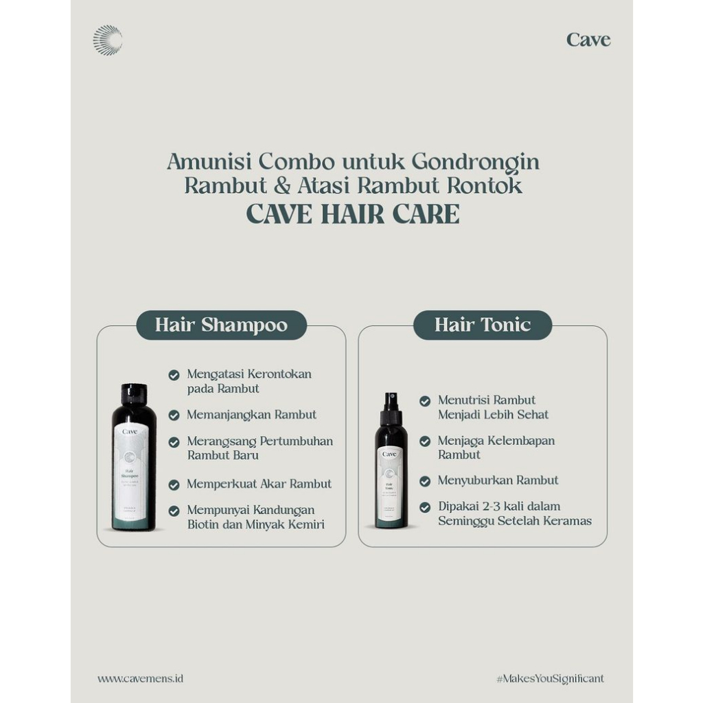 CAVE Hair Shampoo 200 ml - Perawatan Rambut Anti Kebotakan