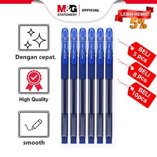

M&G Pulpen Gel Tinta/ Stick Gel Pen / Comfort rubber grip Pena Cair 0.38mm 5 /8/10pcs
