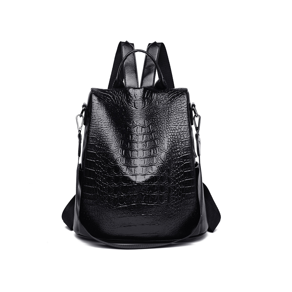 Tas Ransel Kulit Wanita Warna Hitam