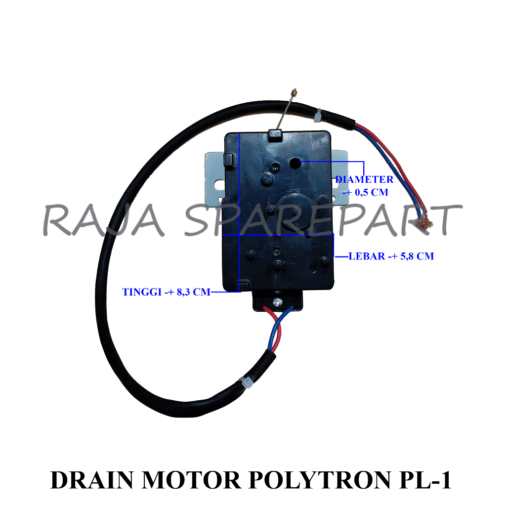 Motor Drain / Retractor PL-1 Mesin Cuci Polytron (Hitam)