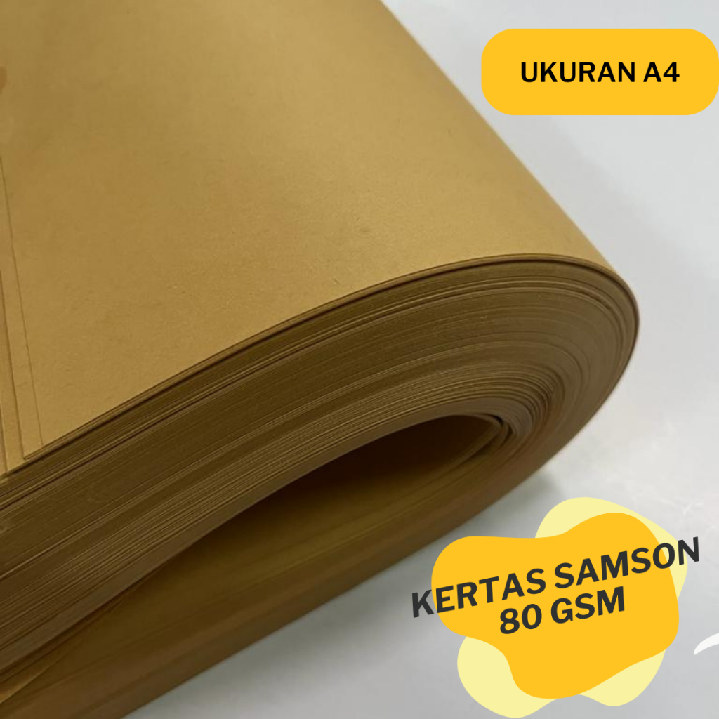 

[Isi 50 Lembar]Kertas Samson kraft coklat 80 Gr A4 & F4