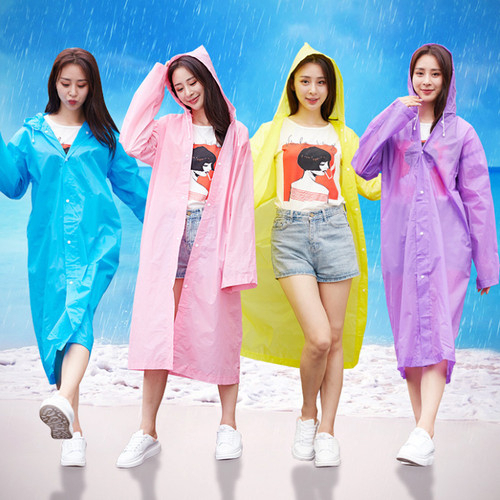 JAS HUJAN Korean EVA Ponco DISPOSABLE RAIN COAT / jas hujan pelindung panas anti uv elastis anti sobek