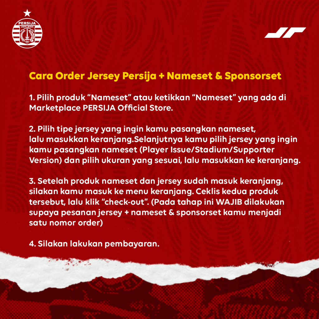 Persija Nameset - Jersey Player & Goalkeeper Issue