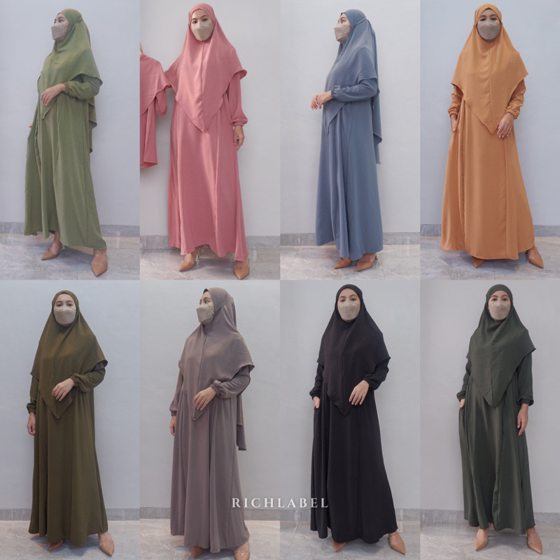 Baju Gamis Menyusui ELIZA SYARI Bukaan Samping Kanan Kiri (Bisa couple dengan anak) - BUSUI Eliza Syari Dress